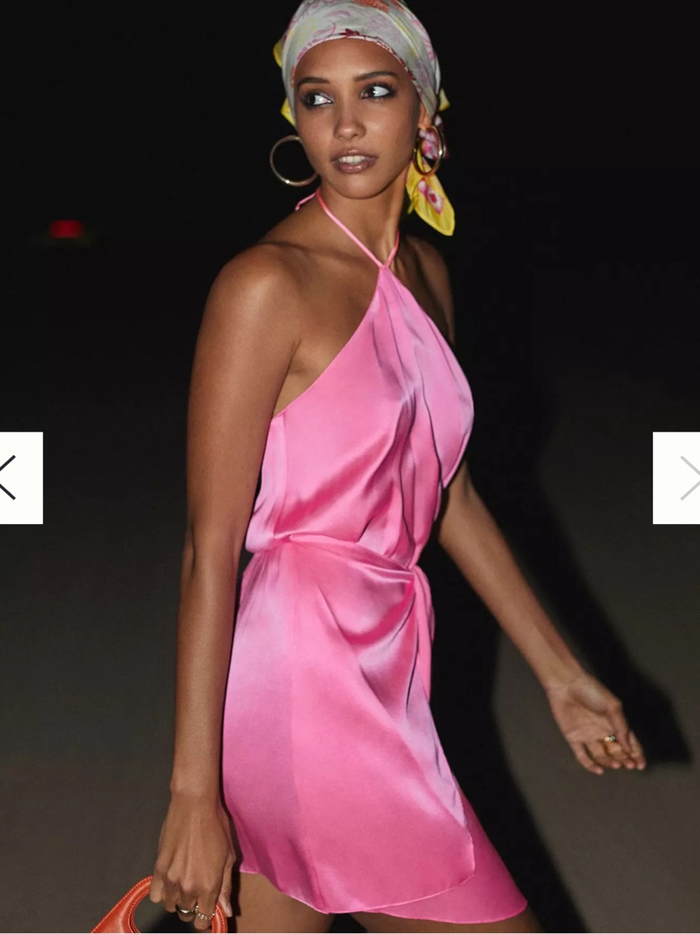 NWT Amanda Uprichard Marrone Silk Halter Mini Dress Pink Ribbon Sz Small